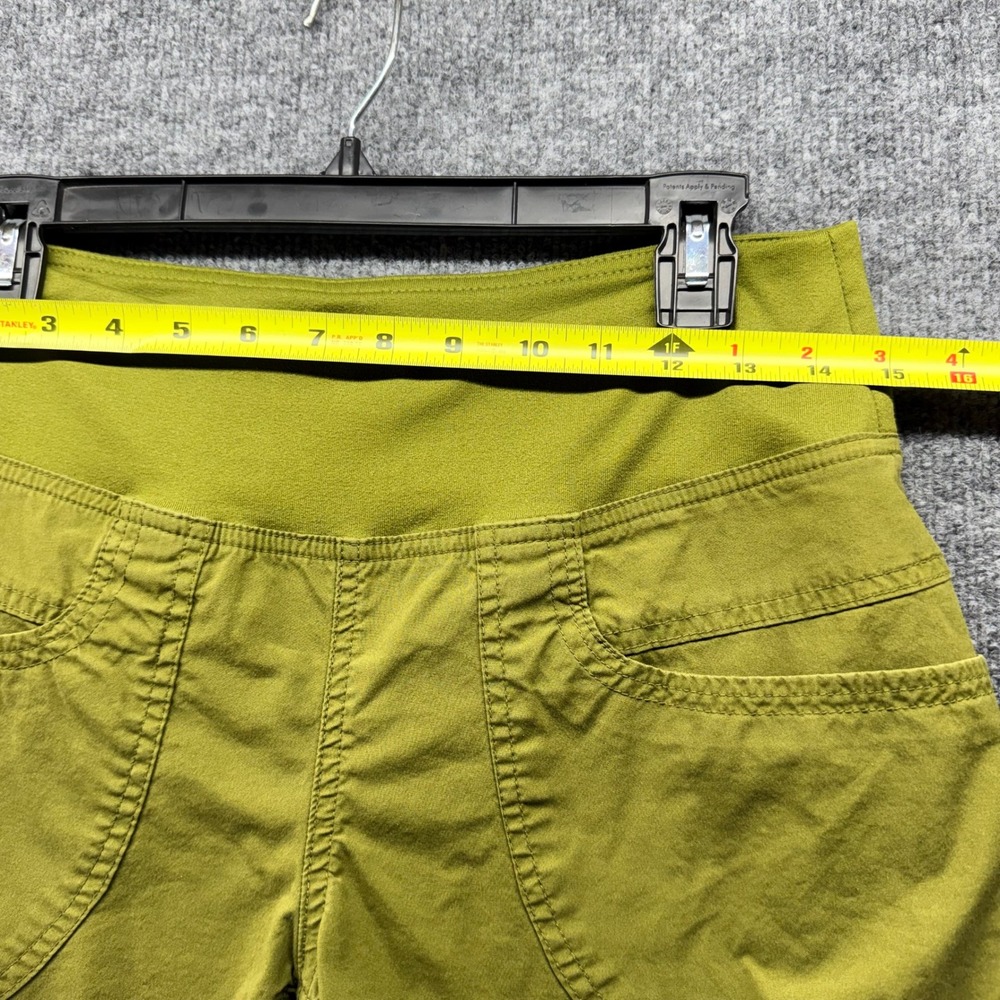 PrAna Organic Cotton Stretch Casual Shorts Women's Size S Green Utility Pockets - Picture 8 of 9